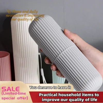 1/4개 여행 캠핑 수납 박스 정리함 여행용 세면도구 수납컵 새로운 창의적인 칫솔 보호 홀더 컵 케이스